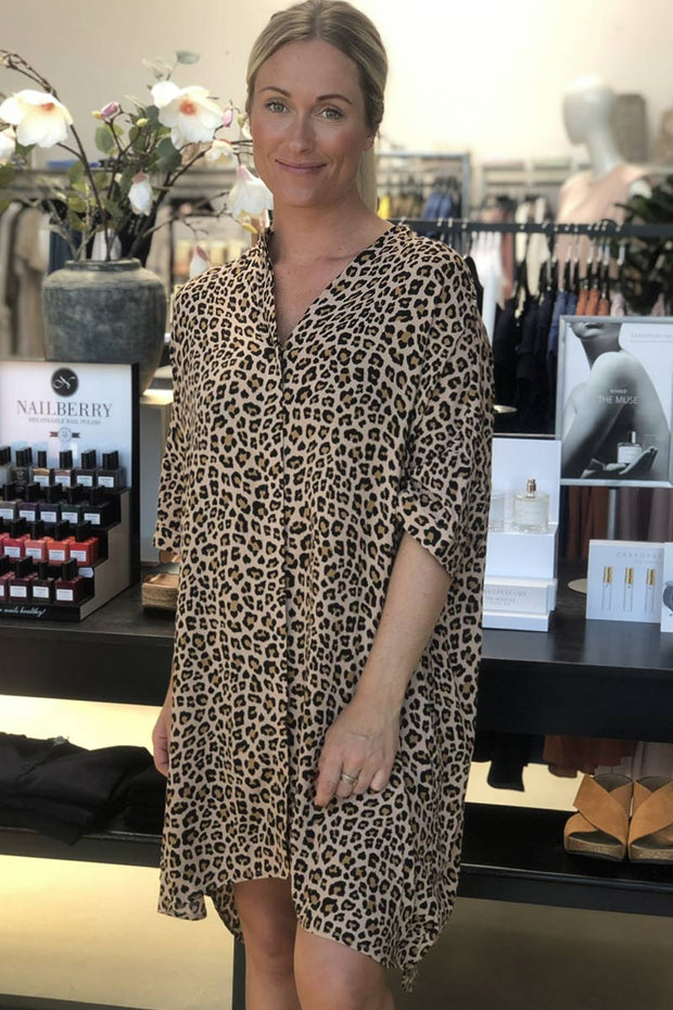 Animal Tunic Shirt | Leopard | Storskjorte fra Co'couture