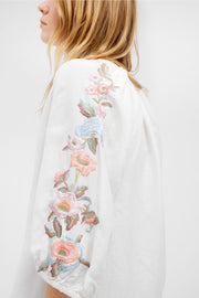 Annsofie, embroidery shirt | Pastel Parchment | Skjorte fra Gustav