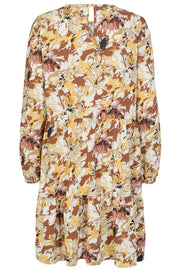 Mynte Dress | Offwhite / Brown | Kjole med blomsterprint fra Liberté