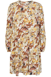 Mynte Dress | Offwhite / Brown | Kjole med blomsterprint fra Liberté