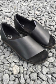 Sia | Sort | Læder sandaler fra Woden