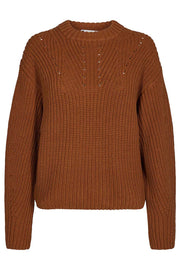 Elley Knit | Cognac | Strik sweater fra Co'Couture