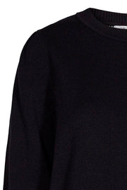 Cameron Button Knit | Sort | Strik bluse fra Co'Couture