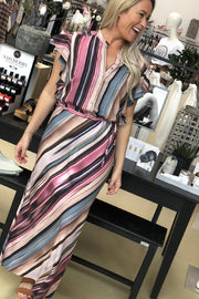 Britney dress | Multi stripe | Stribet kjole fra Gustav