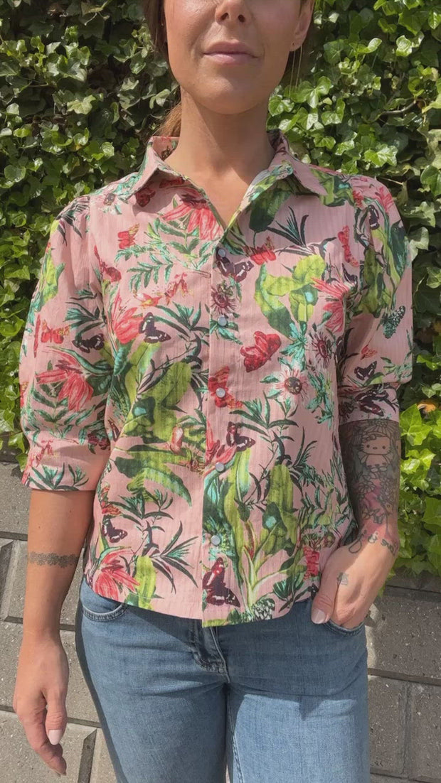 Bono Shirt | 74 Flower Print | Skjorte fra Lollys Laundry