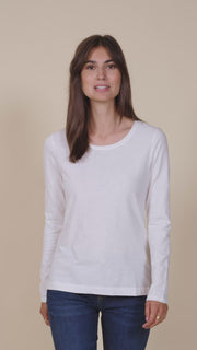 Arden Organic O-LS Tee | White | T-Shirt fra Mos Mosh