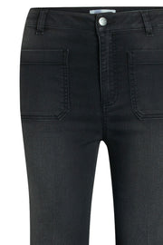 Piper Denzel Flare Jeans | Black | Bukser fra Co'couture