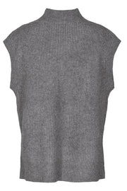 Anisa Vest Knit | Mid Grey | Strik vest fra Co'Couture