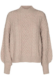Dany Cable Knit | Bone | Strik fra Co'couture
