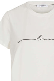 Naya Love Tee | Off white | T-shirt/Top fra Co'couture