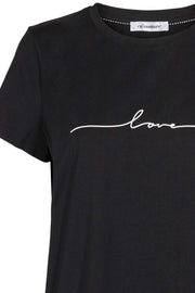 Naya Love Tee | Black | T-shirt/Top fra Co'couture