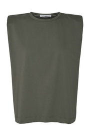 Eduarda T-shirt | Army/ Ivy Green | Tee top fra Co'couture