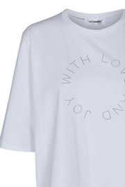 Rush love tee | White | Langærmet t-shirt fra Co'couture