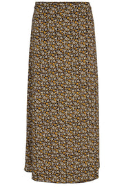 Alina Flower Skirt | Mustard | Nederdel med print fra Co'Couture