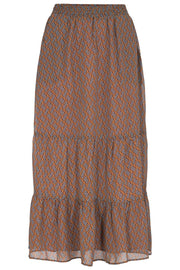 Moni Square Gipsy Skirt | Burnt Orange | Nederdel fra Co'couture