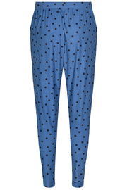 Alma pants | Blå | Bukser med polkaprikker fra Liberté