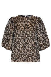 Yoyo Animal Blouse | Mocca | Bluse fra Co'couture