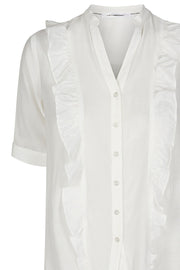 Essential Frill Shirt | Off white | Skjorte med flæser fra Co'Couture