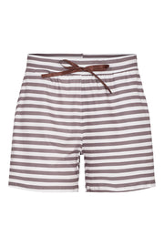 Alma Shorts | Light Brown Creme Stripe | Shorts fra Liberté