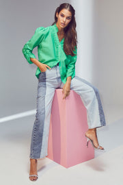 Callum Placket Shirt | Vibrant Green | Bluse fra Co'couture