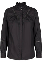 Silla Lace Blouse | Black | L/S Shirts fra Co'couture