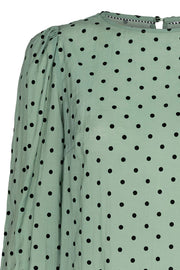 Terra Blouse | Mint | Bluse med prikker fra Co'Couture