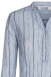 Coco Nyla Stripe | Dusty blue | Skjorte med striber fra Co'Couture