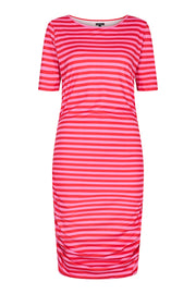 Alma Dress3 | Red Pink Stripe | Kjole fra Liberté