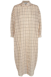 Luu Check Shirt Dress | Bone Skjortekjole med tern fra Co'Couture