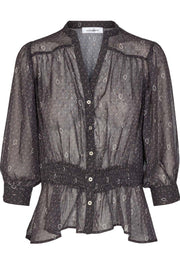 Paisley Night Shirt | Black | Skjorte fra Co'couture