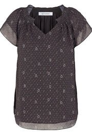 Paisley Night Sunrise | Black | Top fra Co'Couture
