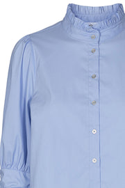 Sandy poplin puff shirt | Pale Blue | Skjorte fra Co'couture