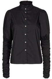 Sandy poplin puff shirt | Sort | Skjorte fra Co'couture