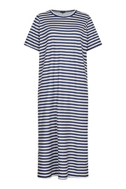 Alma T-shirt Dress | Navy Creme Stripe | Kjole fra Liberté