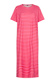 Alma T-shirt Dress | Red Pink Stripe | Kjole fra Liberté