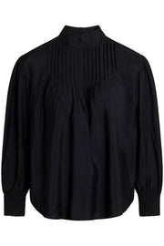 Callum Pintuck Shirt | Black | Skjorte fra Co'couture
