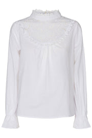Arly Anglaise Blouse | White | Skjorte fra Co'couture