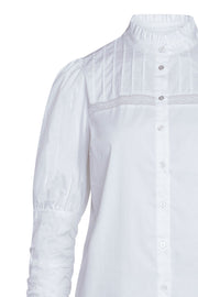 Sandy Pintuck Shirt | White | Skjorte fra Co'couture