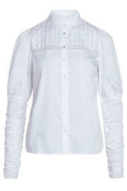 Sandy Pintuck Shirt | White | Skjorte fra Co'couture