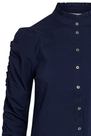 Sandy Elastic Sleeve Shirt | Navy | Skjorte fra Co'couture