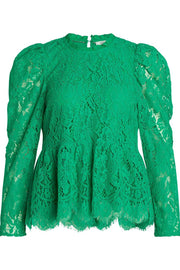 Winter Lace Blouse | Green | Blondebluse fra  Co'Couture