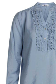 Callum Frill Placket Shirt | Pale Blue | Skjorte fra Co'couture