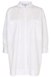 Cotton Crisp Pocket Shirt | White | Skjorte fra Co'couture