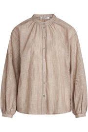 New Celina Stripe Shirt | Walnut | Skjorte fra  Co'Couture