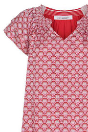Sunrise Crop Saki Dress | Tomato | Kjole fra Co'couture