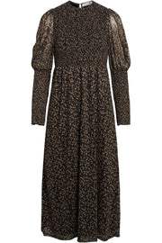 Mesh Flower Smock Dress | Black | Kjole fra Co'couture