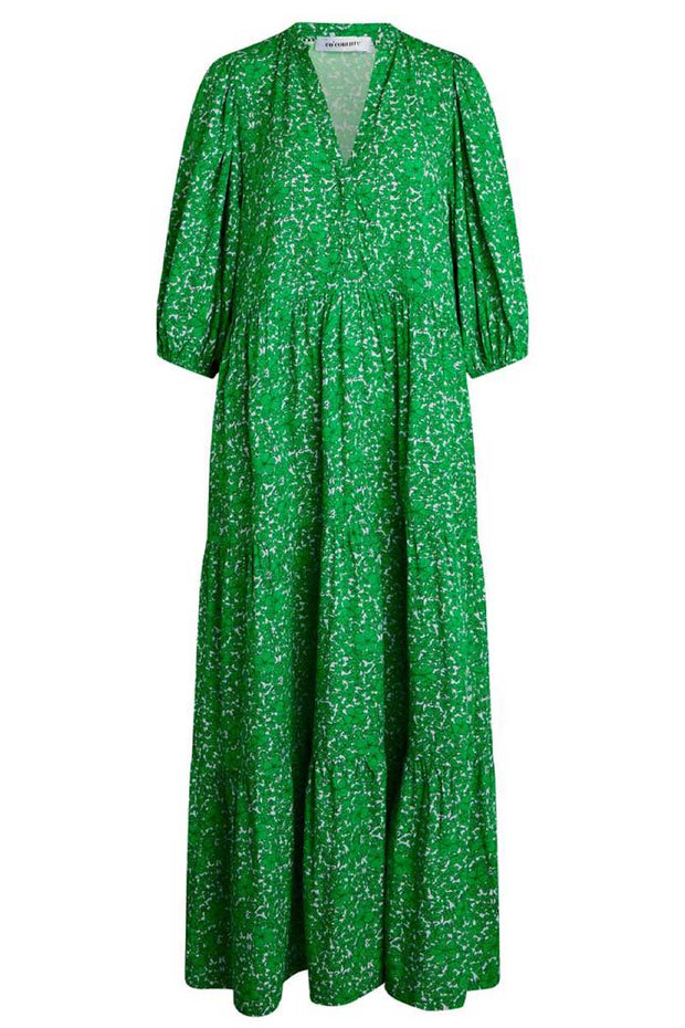 at se Humoristisk bjærgning Co'couture Kjole | Green | Field Flower Floor Dress – Lisen.dk