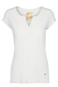 Troy Tee SS | Ecru | Basic T-Shirt von Mos Mosh