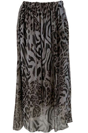 Maxi skirt | Grey Leo | Nederdel fra Black Colour