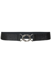 Elastic Shimmer Belt | Black | Elastik bælte med glimmer fra Co'Couture